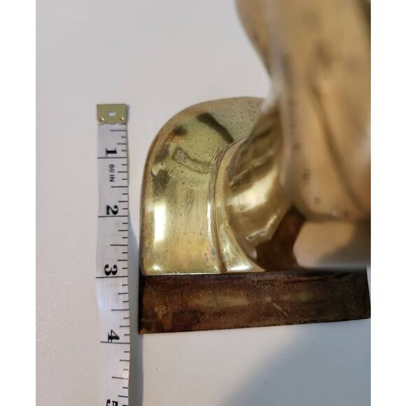 Vintage Mid Century Modern Gold Mallard Duck Bookends - Picture 8 of 11